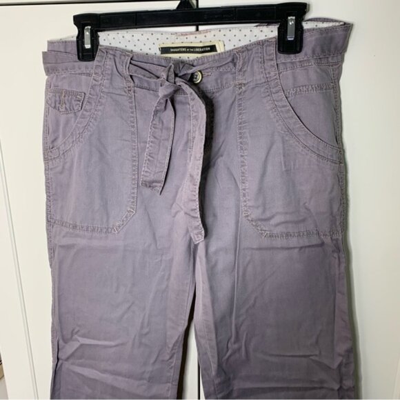 Daughters of the Liberation Flat Front Tie Pants - Picture 2 of 15